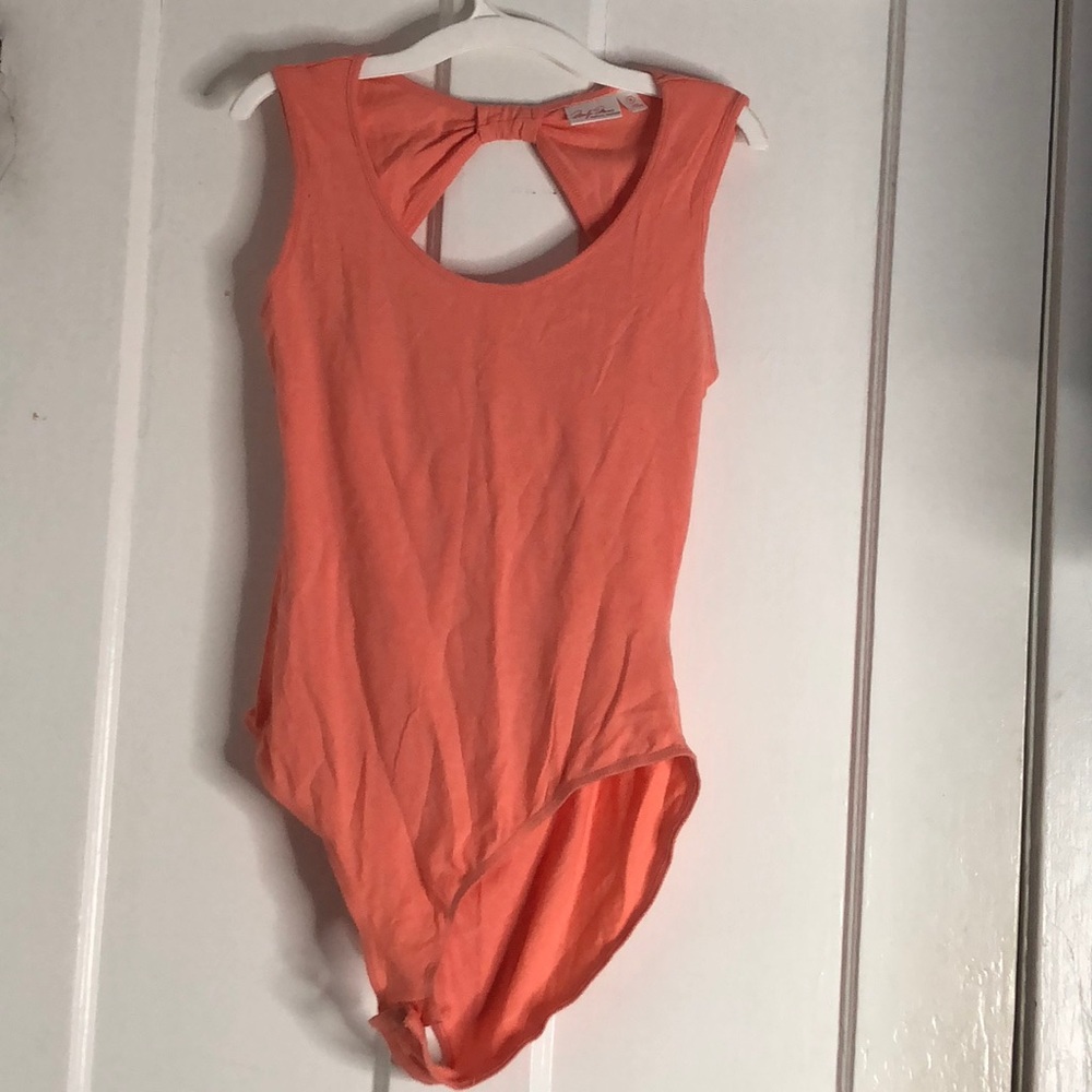 Peach body suit